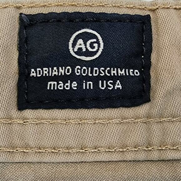 Ag Adriano Goldschmied Straight Pants Men 30X29 Protege Tan Chino Tailored - Picture 6 of 8